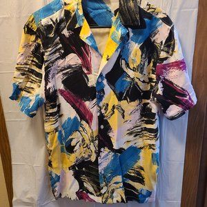 Retro 80's 90's button up. Classic Funky look